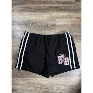 Betty‎ Boop Fleischer Studios Black Fleece Shorts XL 16-18 Side Stripe